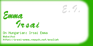 emma irsai business card
